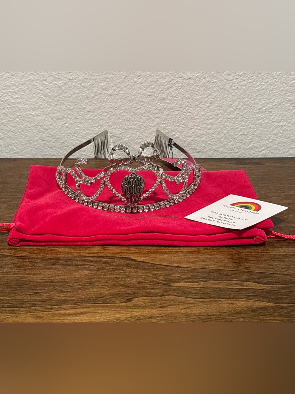 Kurt Geiger Silver Tone Tiara - Picture 2 of 12
